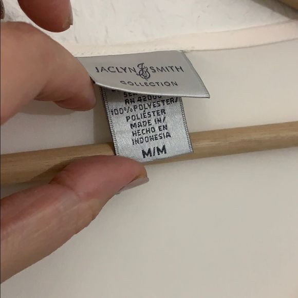 Jaclyn Smith cream chiffon blouse-M - Picture 2 of 6